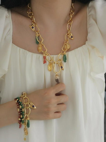 Celestial Retro Chain Exaggerated Necklace