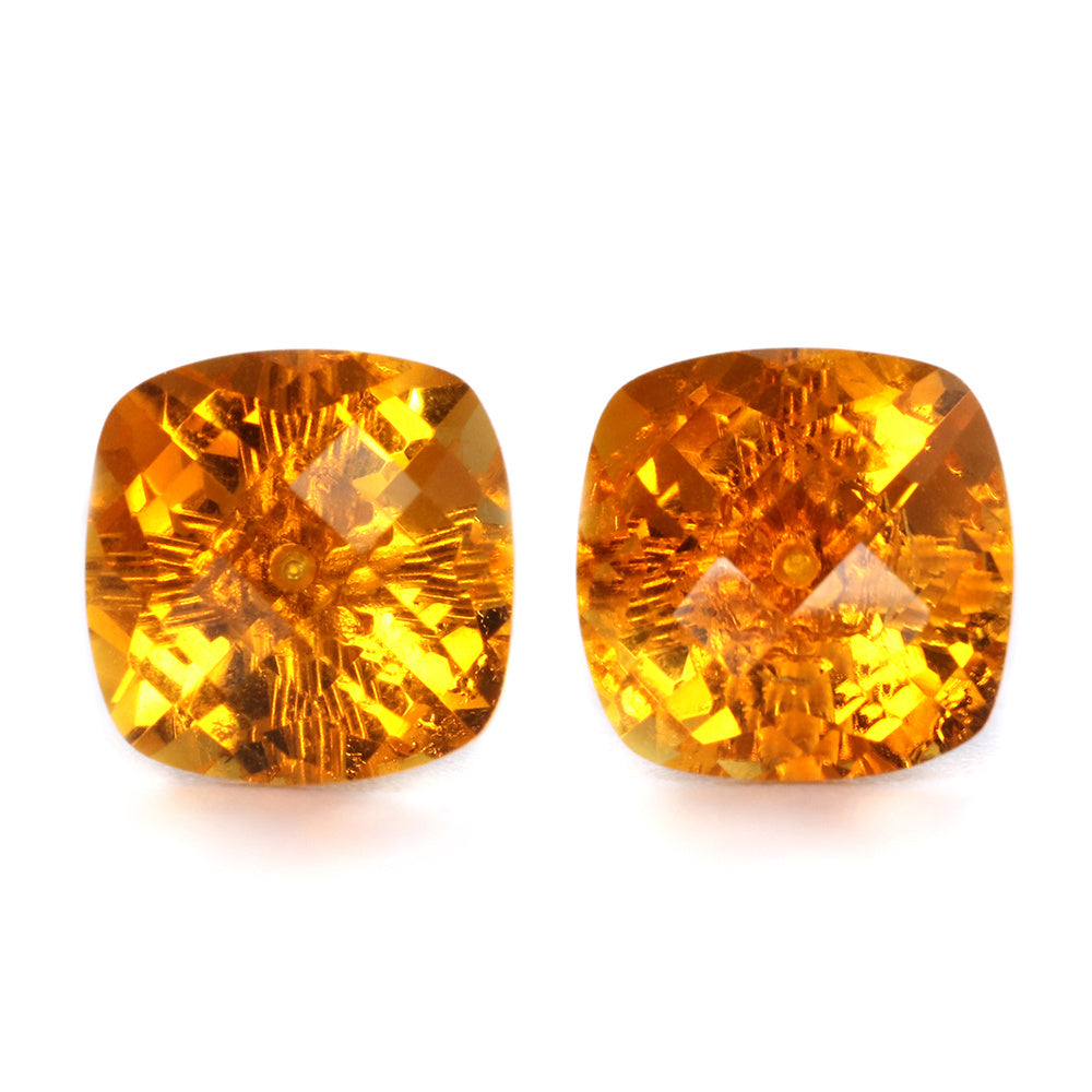 Golden Amethyst Crystal Stud Earrings