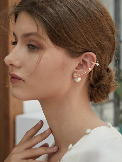 Golden Spotlight High-end single earring