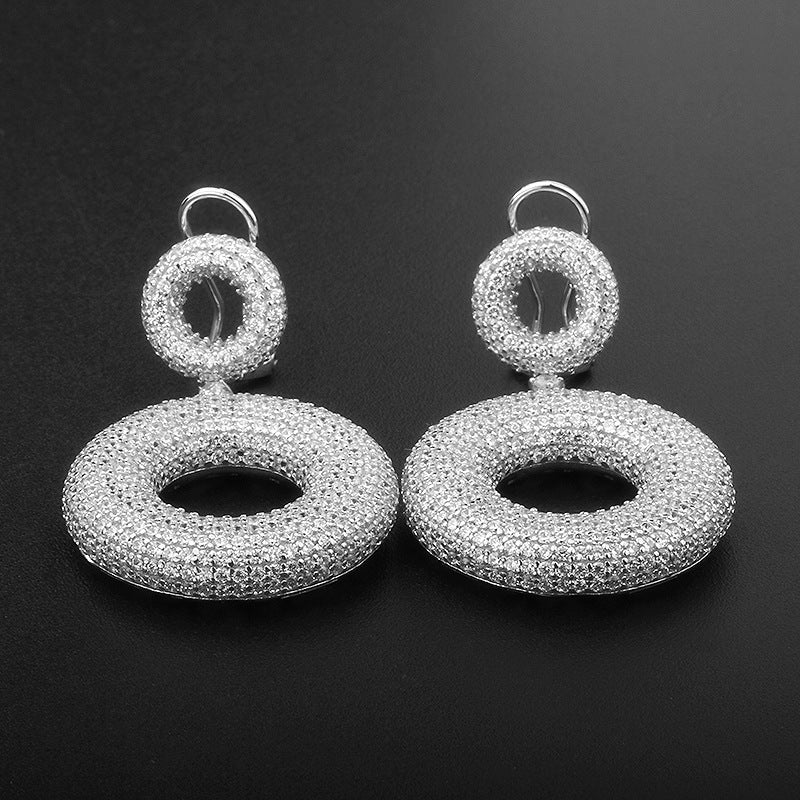 White Gold Radiance 18K Eardrops