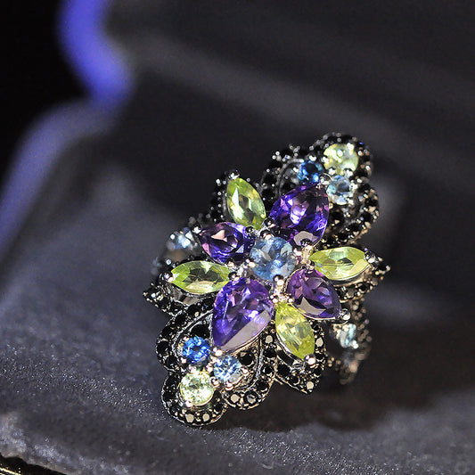Vivid Eternity Amethyst Ring