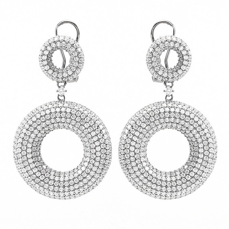 White Gold Radiance 18K Eardrops
