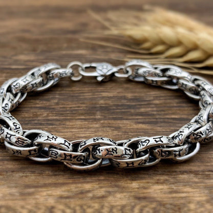 Om Imperial Retro Silver Bracelet