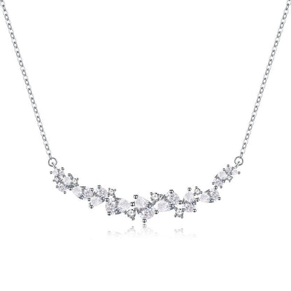 Smile Wisteria Silver Flower Necklace