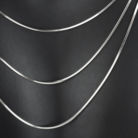 Platinum silver necklace