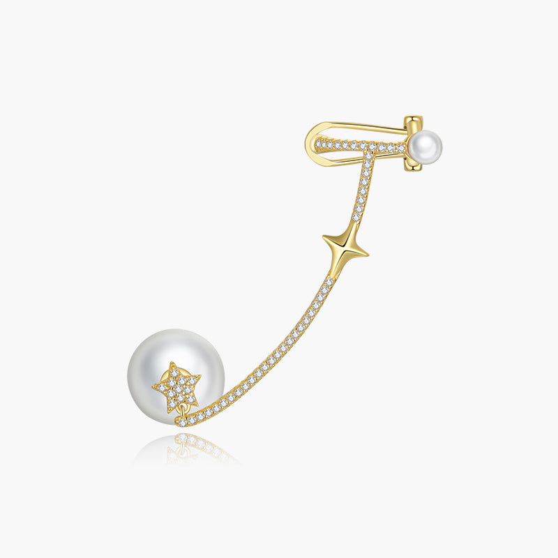 Golden Spotlight High-end single earring