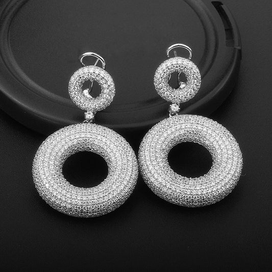 White Gold Radiance 18K Eardrops