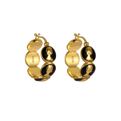 Victorian Crest Queen Earrings