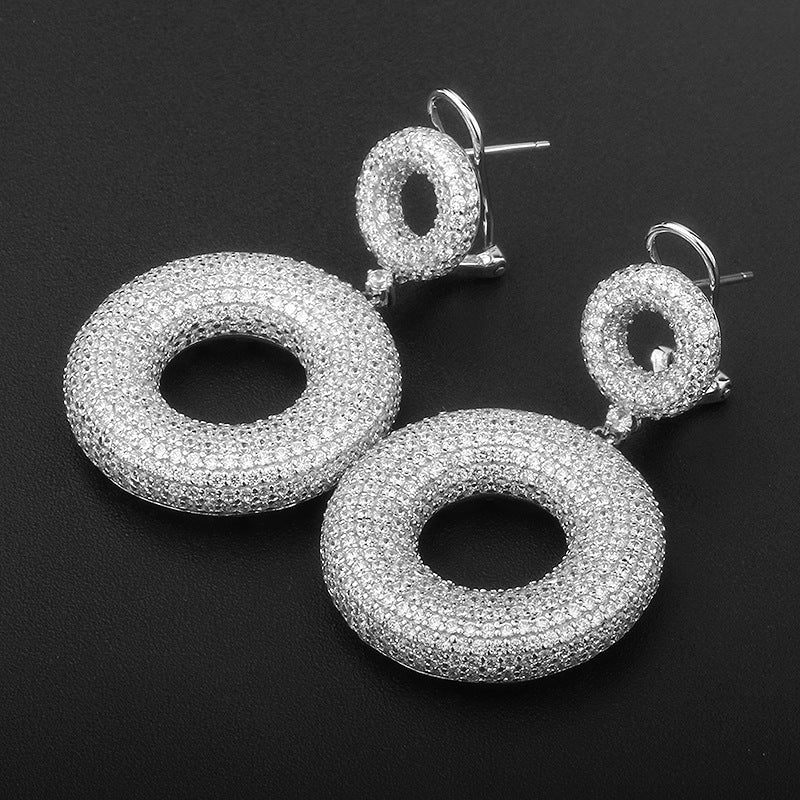 White Gold Radiance 18K Eardrops