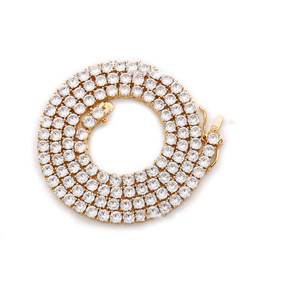 Radiant Row Silver Moissanite Necklace