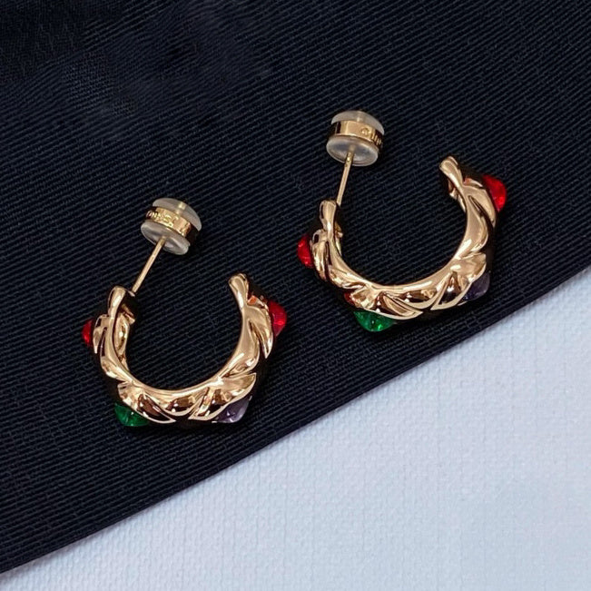 Flow Three Diamond Earrings