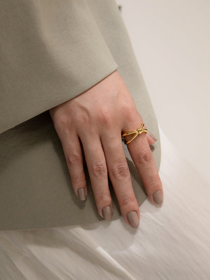 Tied in Elegance Knot Ring