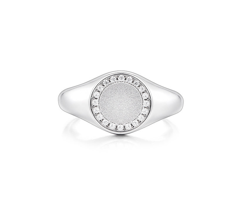 Edward Silver Diamond Ring