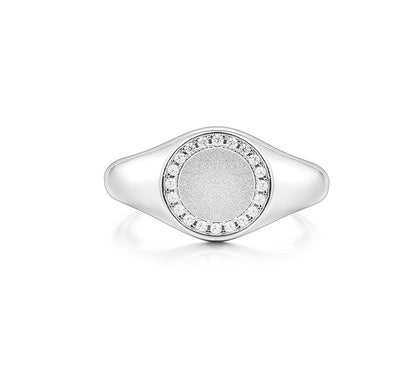 Edward Silver Diamond Ring