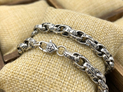 Om Imperial Retro Silver Bracelet