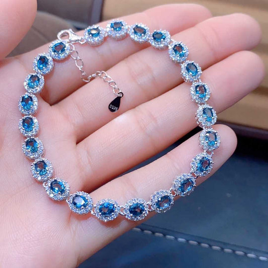 Ocean Glow Topaz Crystal Bracelet