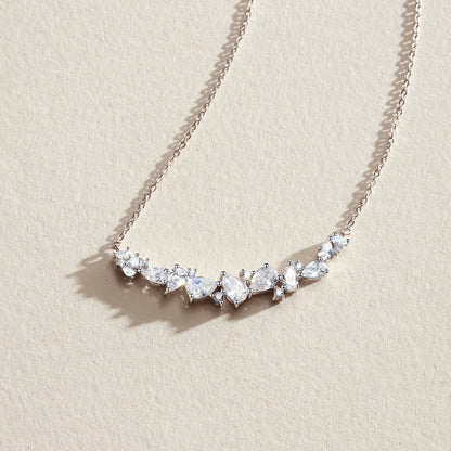Smile Wisteria Silver Flower Necklace