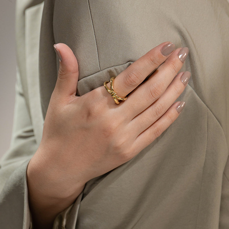 Tied in Elegance Knot Ring